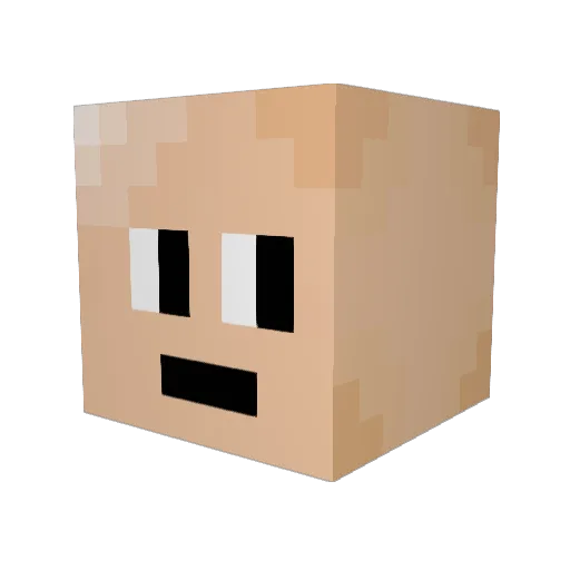 eletronico Minecraft avatar head, 3D render