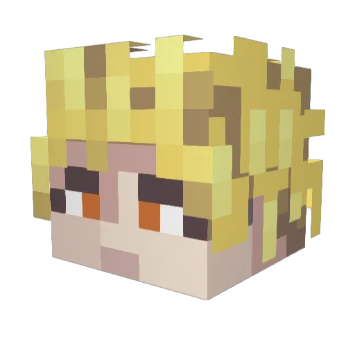 elevenlr Minecraft avatar head, 3D render