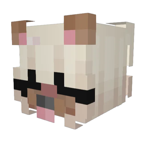 elevok Minecraft avatar head, 3D render