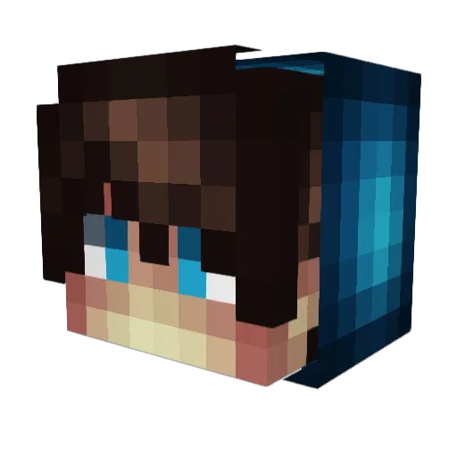elevown Minecraft avatar head, 3D render