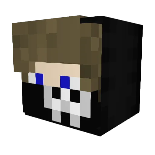 elewolf Minecraft avatar head, 3D render