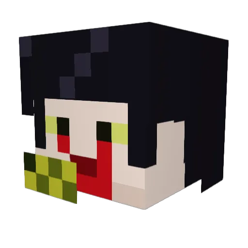 elf1 Minecraft avatar head, 3D render