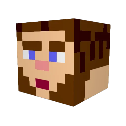 elf_hat Minecraft avatar head, 3D render