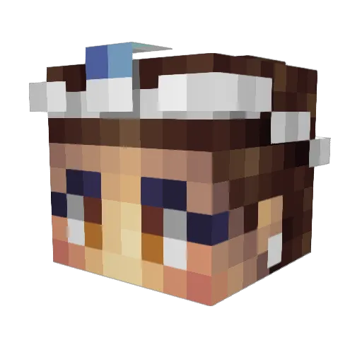 elfcorp Minecraft avatar head, 3D render