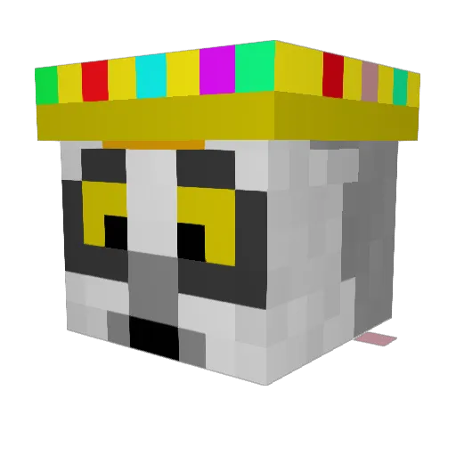 elfcrack Minecraft avatar head, 3D render