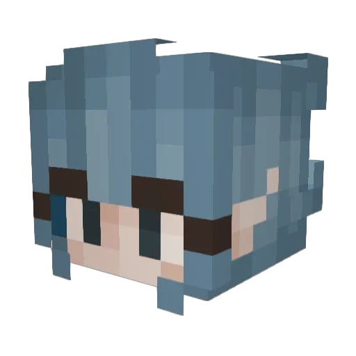 elfenbankje Minecraft avatar head, 3D render