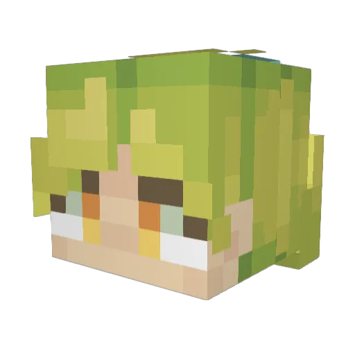 elfengoth Minecraft avatar head, 3D render