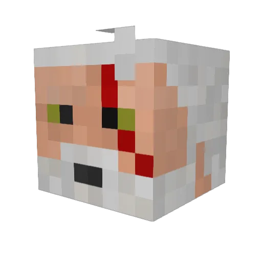elfensky Minecraft avatar head, 3D render