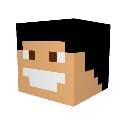 elffff Minecraft avatar head, 3D render
