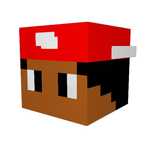 elfik6 Minecraft avatar head, 3D render
