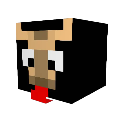 elfpdelfpd Minecraft avatar head, 3D render