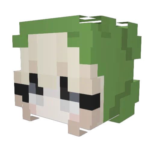 elfslut Minecraft avatar head, 3D render