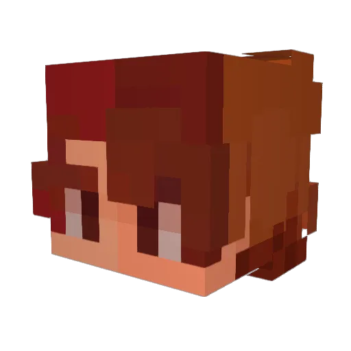elfstrange Minecraft avatar head, 3D render