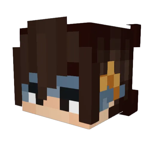 elfxie_ Minecraft avatar head, 3D render