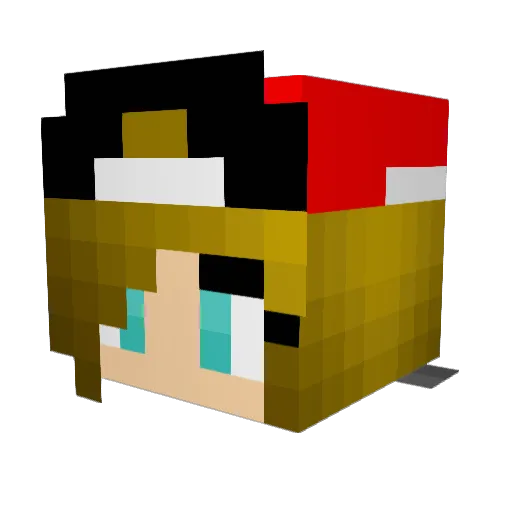 elgitar Minecraft avatar head, 3D render