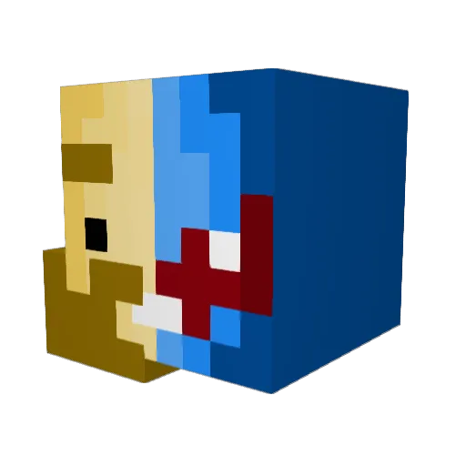 elhalberto Minecraft avatar head, 3D render