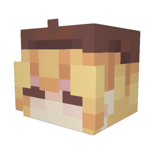 eli_735 Minecraft avatar head, 3D render