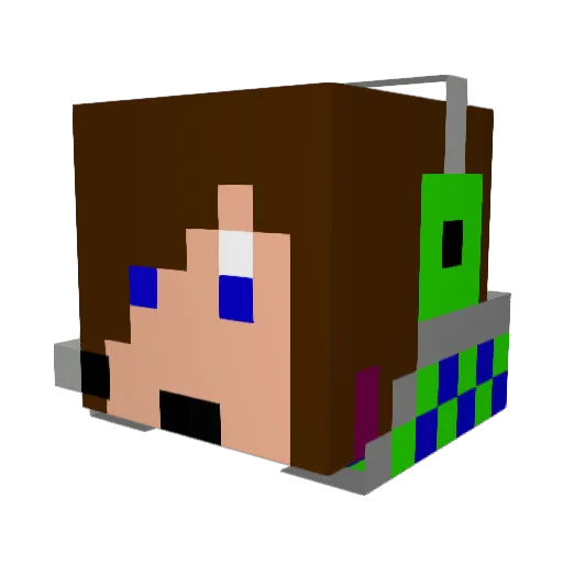 eli_rosen Minecraft avatar head, 3D render