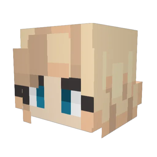 eliades Minecraft avatar head, 3D render
