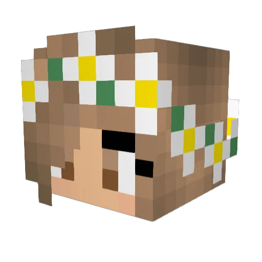 elianahope Minecraft avatar head, 3D render
