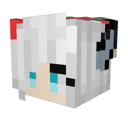 elianee Minecraft avatar head, 3D render