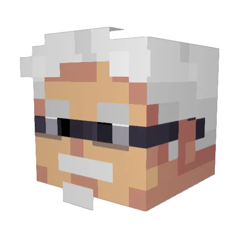 elias09CG Minecraft avatar head, 3D render