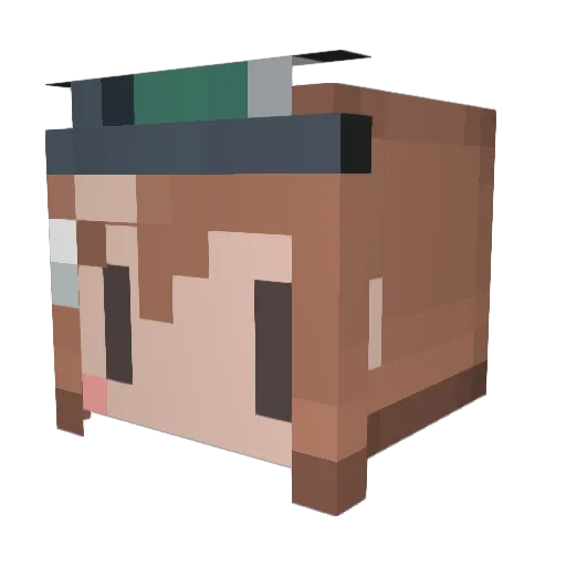 eliciera Minecraft avatar head, 3D render