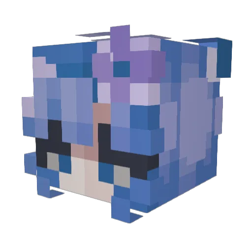 eliclipse Minecraft avatar head, 3D render