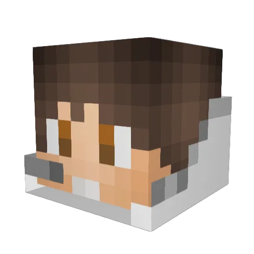 elidw Minecraft avatar head, 3D render