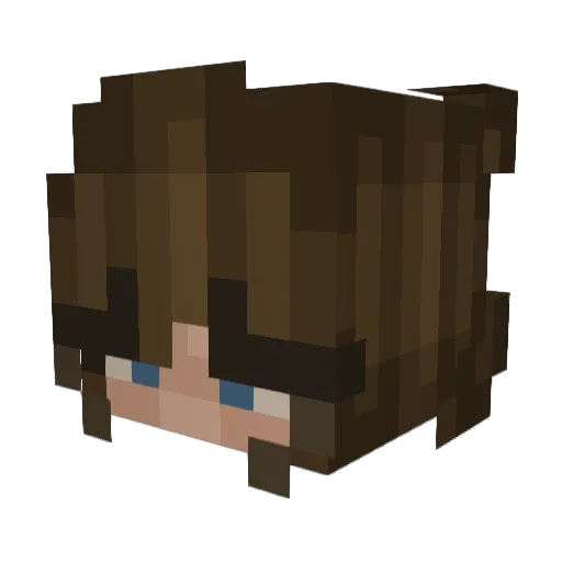 eliesa Minecraft avatar head, 3D render