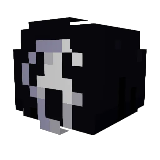 elif107 Minecraft avatar head, 3D render