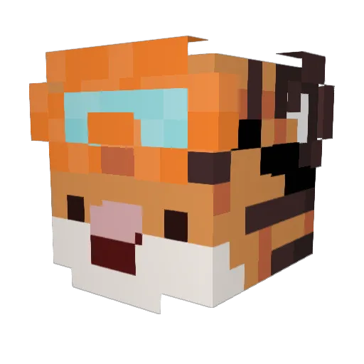 eligatorr Minecraft avatar head, 3D render