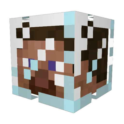 eliitevert Minecraft avatar head, 3D render