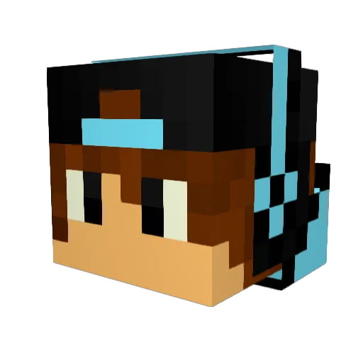 eliiziit Minecraft avatar head, 3D render