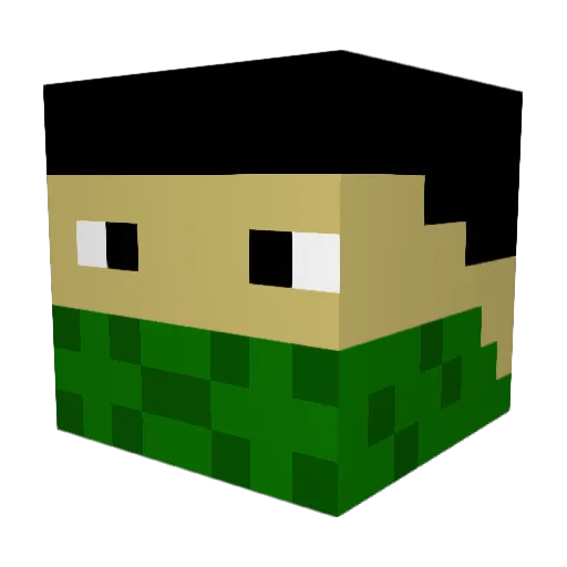 elijoko Minecraft avatar head, 3D render