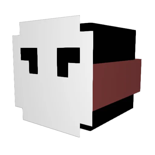 elikfr Minecraft avatar head, 3D render