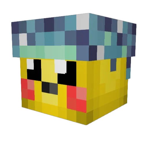 elilsa Minecraft avatar head, 3D render