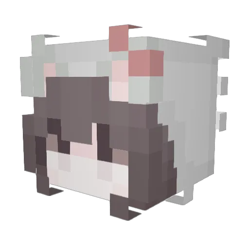 elinaaa_ Minecraft avatar head, 3D render
