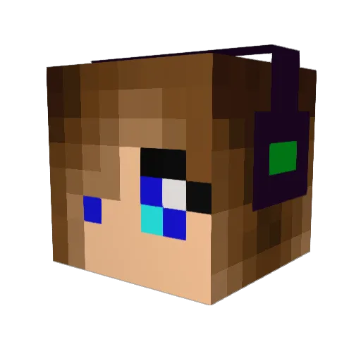 elineber Minecraft avatar head, 3D render
