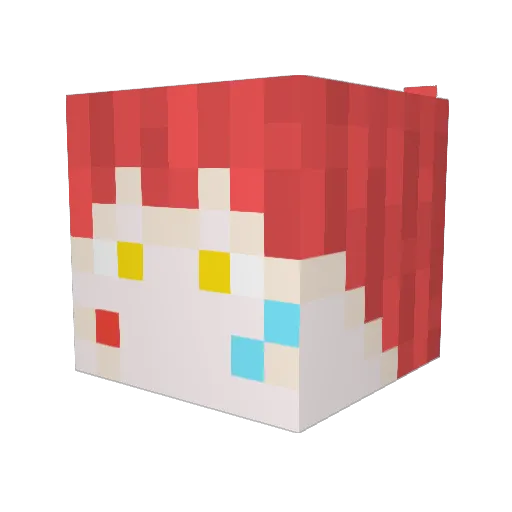 elinexn Minecraft avatar head, 3D render
