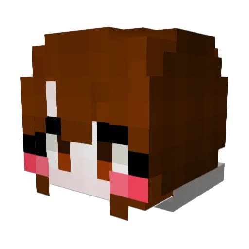 elinmint Minecraft avatar head, 3D render