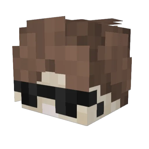 elio_stark Minecraft avatar head, 3D render