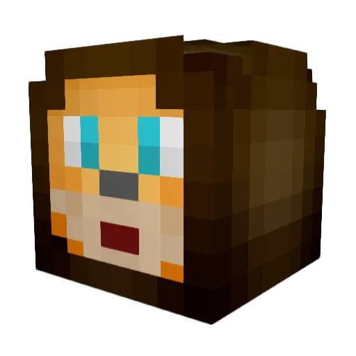 eliprime Minecraft avatar head, 3D render