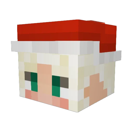 elis3navidad Minecraft avatar head, 3D render