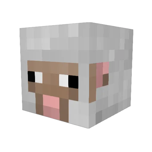 elisa_ferrari Minecraft avatar head, 3D render