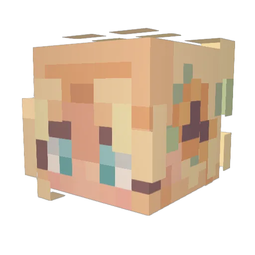 elisaboo Minecraft avatar head, 3D render