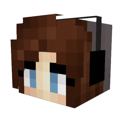 elisanich Minecraft avatar head, 3D render