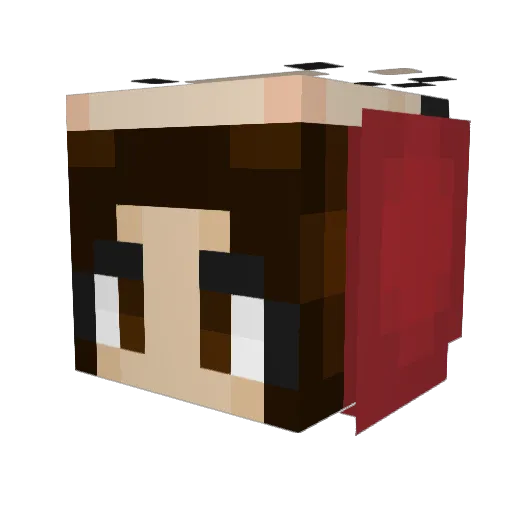 elisasaurus Minecraft avatar head, 3D render