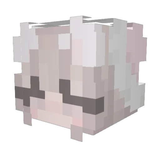 elisianaa Minecraft avatar head, 3D render