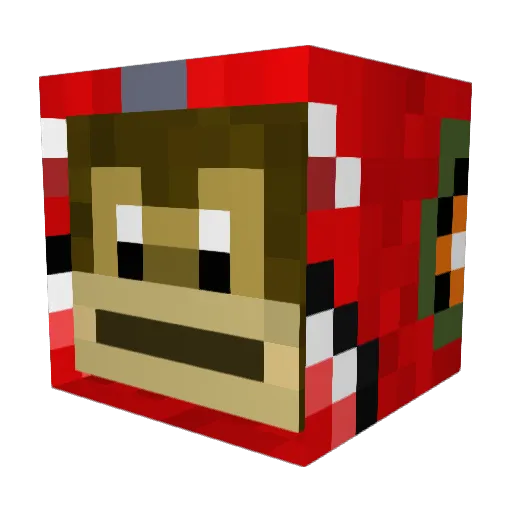 elisipred Minecraft avatar head, 3D render